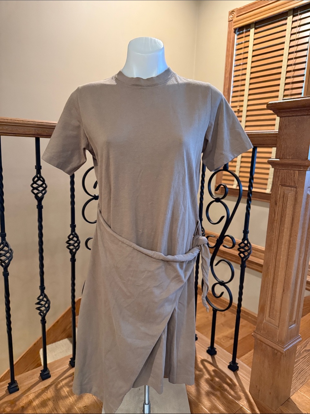 Vince cotton tie wrapped dress